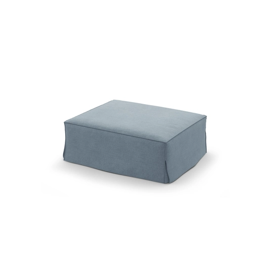 Pouf, "Jodie", 1 Seat, 102x80x40, Muted Blue