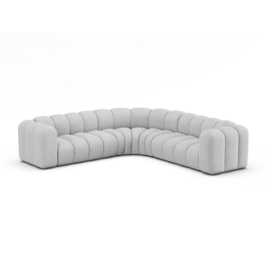 Modular Symmetrical Corner Sofa, "Lupine", 6 Seats, 280x280x70, Light Grey