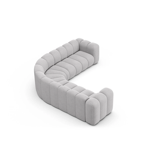 Modular Symmetrical Corner Sofa, "Lupine", 6 Seats, 280x280x70, Light Grey