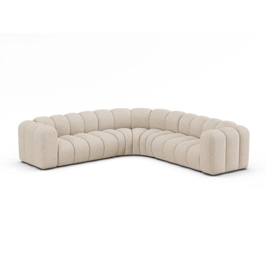 Modular Symmetrical Corner Sofa, "Lupine", 6 Seats, 280x280x70, Beige