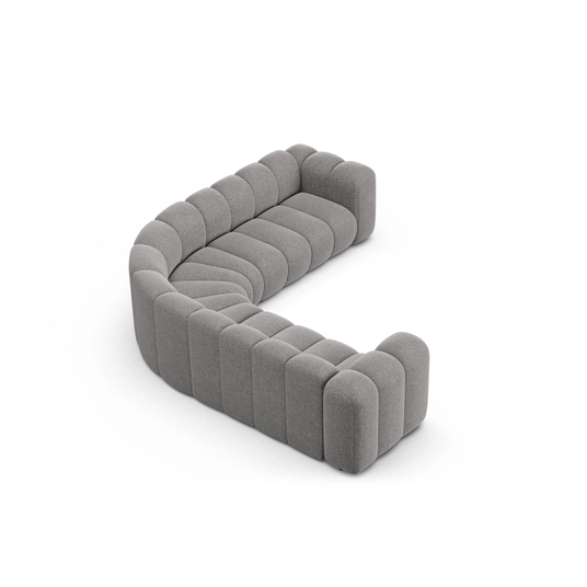 Modular Symmetrical Corner Sofa, "Lupine", 6 Seats, 280x280x70, Light Grey