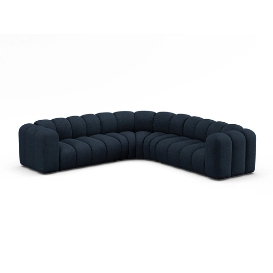 Modular Symmetrical Corner Sofa, "Lupine", 6 Seats, 280x280x70, Dark Blue