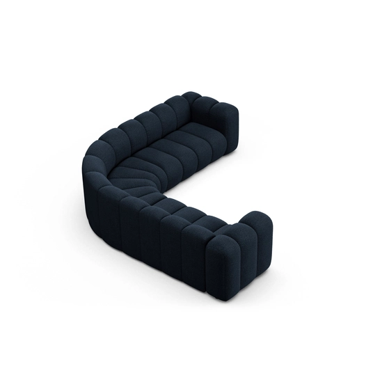 Modular Symmetrical Corner Sofa, "Lupine", 6 Seats, 280x280x70, Dark Blue