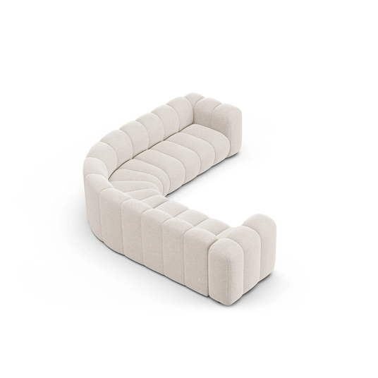 Modular Symmetrical Corner Sofa, "Lupine", 6 Seats, 280x280x70, Light Beige