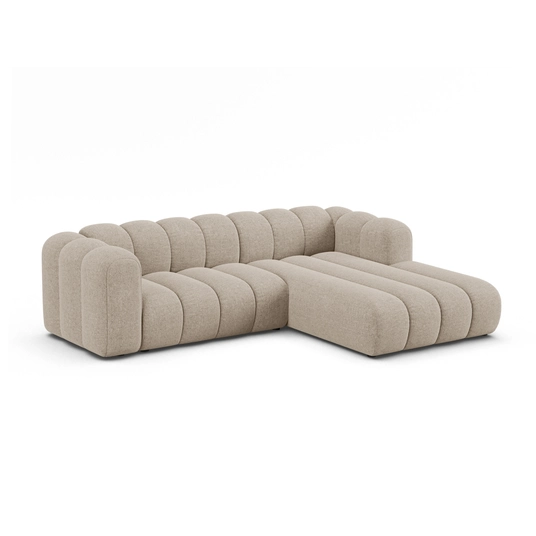 Modular Right Corner Sofa, "Lupine", 4 Seats, 260x177x70, Dark Beige