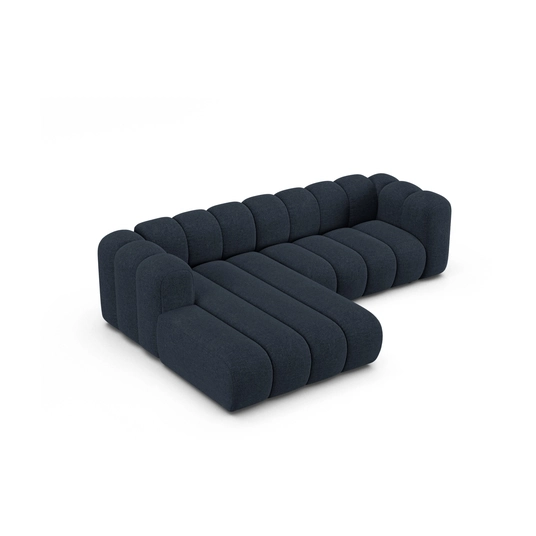 Modular Left Corner Sofa, "Lupine", 4 Seats, 260x177x70, Navy Blue