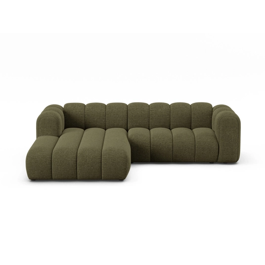 Modular Left Corner Sofa, "Lupine", 4 Seats, 260x177x70, Green