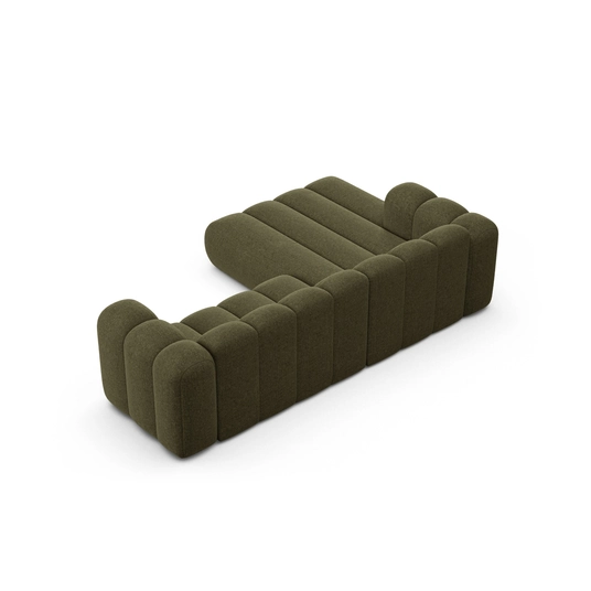 Modular Left Corner Sofa, "Lupine", 4 Seats, 260x177x70, Green