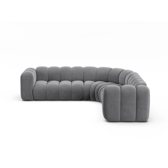 Modular Symmetrical Corner Sofa, "Lupine", 6 Seats, 280x280x70, Grey
