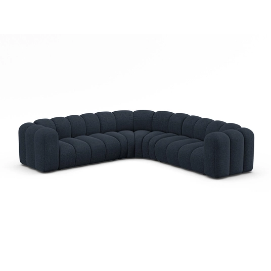 Modular Symmetrical Corner Sofa, "Lupine", 6 Seats, 280x280x70, Navy Blue