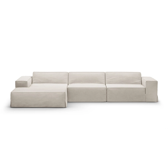 Cover for left corner sofa, "Jodie", 284x166x1, Natural