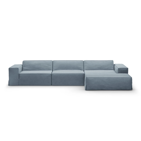 Cover for right corner sofa, "Jodie", 284x166x1, Muted Blue