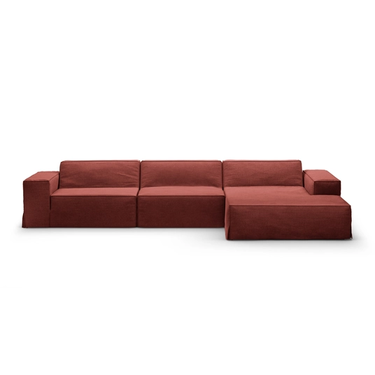 Cover for right corner sofa, "Jodie", 284x166x1, Cherrywood