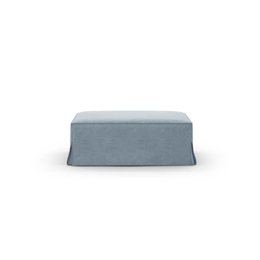 Pouf Cover, "Jodie", 102x80x1, Muted Blue