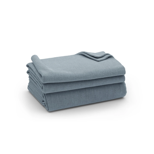 Pouf Cover, "Jodie", 102x80x1, Muted Blue