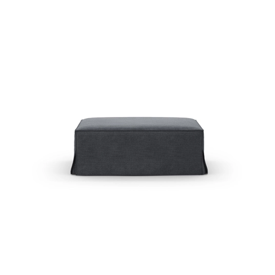 Pouf Cover, "Jodie", 102x80x1, Grey And Blue