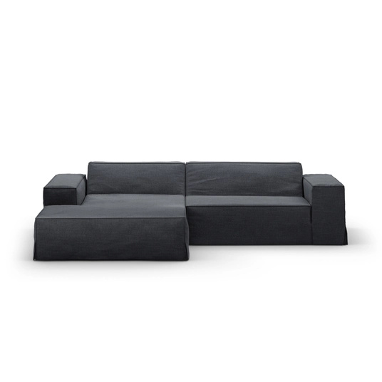 Cover for left corner sofa, "Jodie", 224x166x1, Grey And Blue