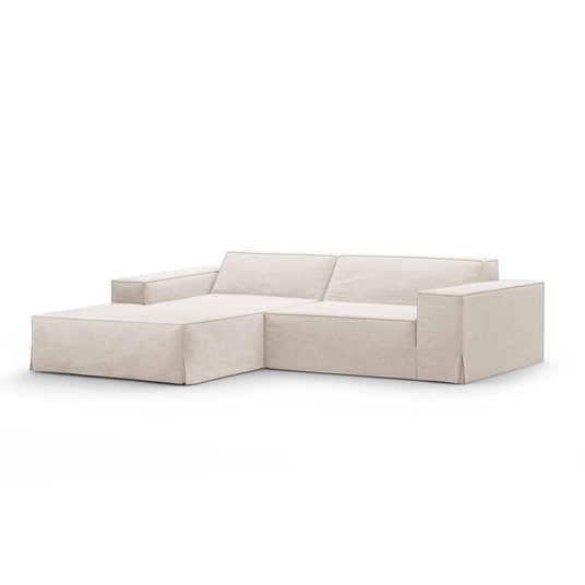 Modular Left Corner Sofa, "Jodie", 3 Seats, 224x166x70, Beige