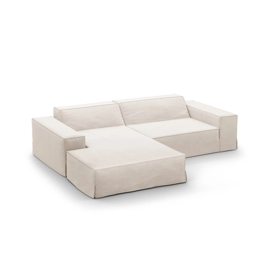 Modular Left Corner Sofa, "Jodie", 3 Seats, 224x166x70, Beige