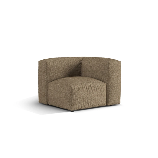 Modul Armless, "Martina", 1 Seat, 106x106x75, Cappuccino