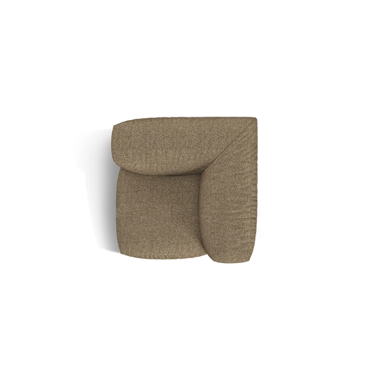 Modul Armless, "Martina", 1 Seat, 106x106x75, Cappuccino