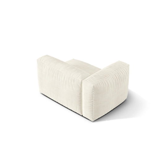 Boucle Modul Left, "Martina", 1 Seat, 120x106x75, Ivory