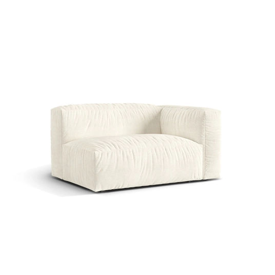 Boucle Modul Right, "Martina", 1 Seat, 160x106x75, Ivory