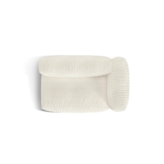 Boucle Modul Right, "Martina", 1 Seat, 160x106x75, Ivory