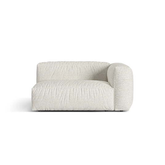 Boucle Modul Right, "Martina", 1 Seat, 160x106x75, Grey Beige Melange