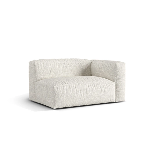 Boucle Modul Right, "Martina", 1 Seat, 160x106x75, Grey Beige Melange