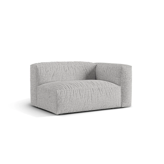 Boucle Modul Right, "Martina", 1 Seat, 160x106x75, Silver