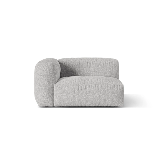 Boucle Modul Left, "Martina", 1 Seat, 120x106x75, Silver