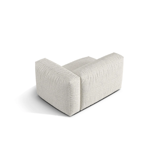 Boucle Modul Right, "Martina", 1 Seat, 120x106x75, Grey Beige Melange