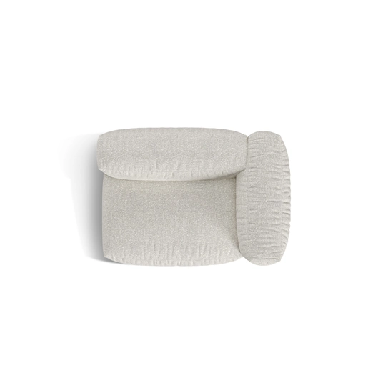 Boucle Modul Right, "Martina", 1 Seat, 120x106x75, Grey Beige Melange