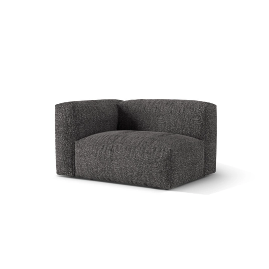 Boucle Modul Left, "Martina", 1 Seat, 120x106x75, Anthracite