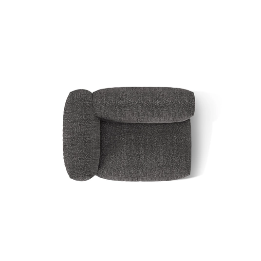Boucle Modul Left, "Martina", 1 Seat, 120x106x75, Anthracite
