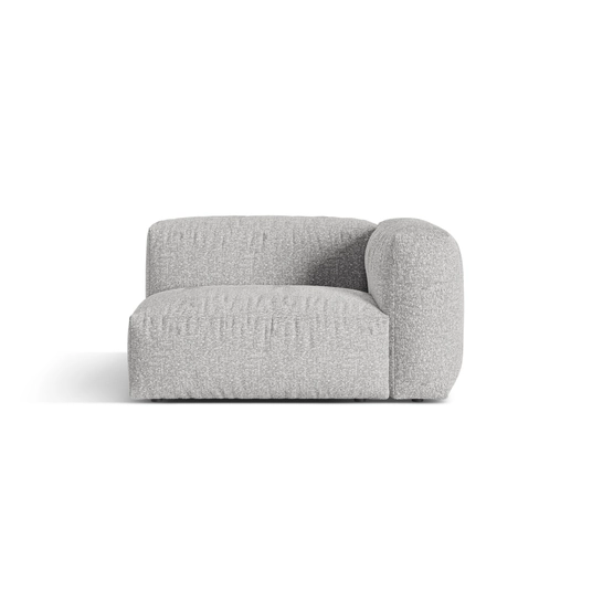 Boucle Modul Right, "Martina", 1 Seat, 120x106x75, Silver
