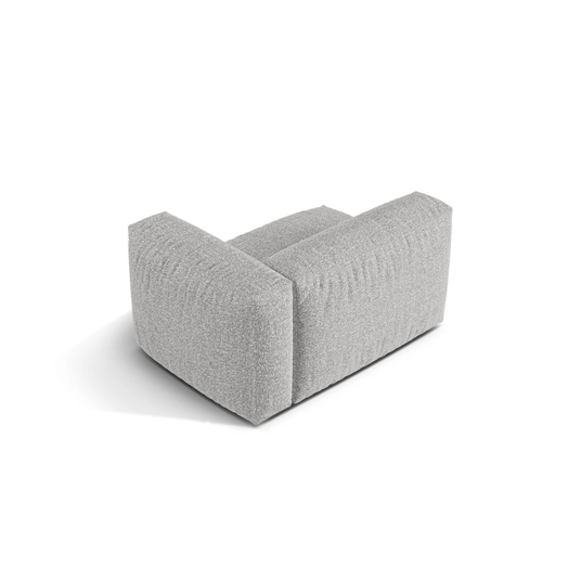 Boucle Modul Right, "Martina", 1 Seat, 120x106x75, Silver
