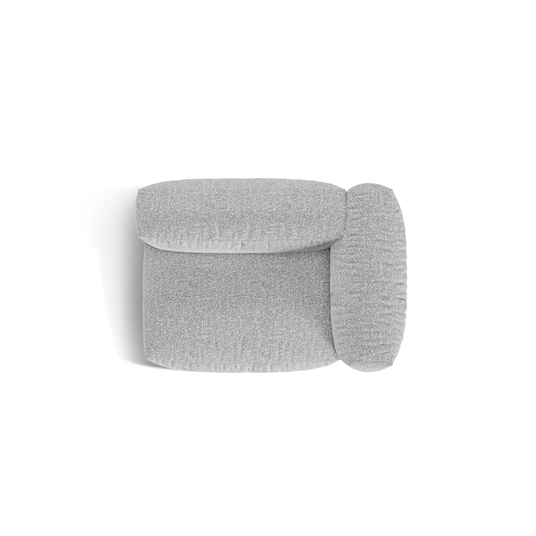 Boucle Modul Right, "Martina", 1 Seat, 120x106x75, Silver