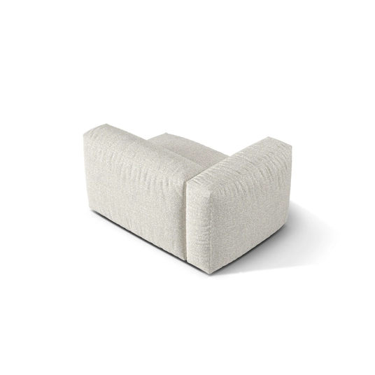 Boucle Modul Left, "Martina", 1 Seat, 120x106x75, Grey Beige Melange