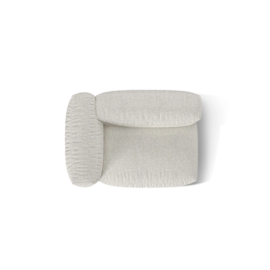 Boucle Modul Left, "Martina", 1 Seat, 120x106x75, Grey Beige Melange