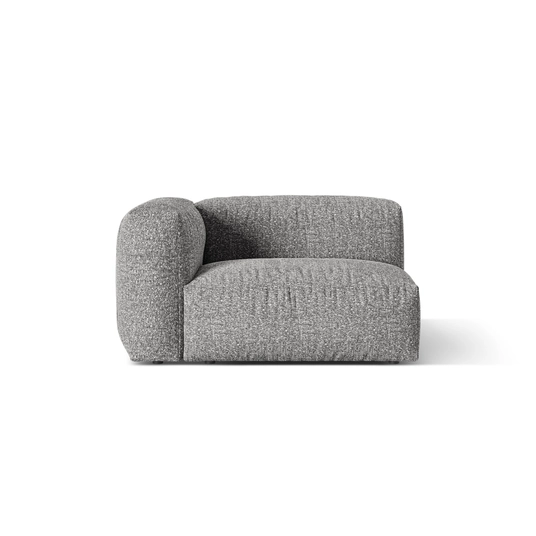 Boucle Modul Left, "Martina", 1 Seat, 120x106x75, Graphite