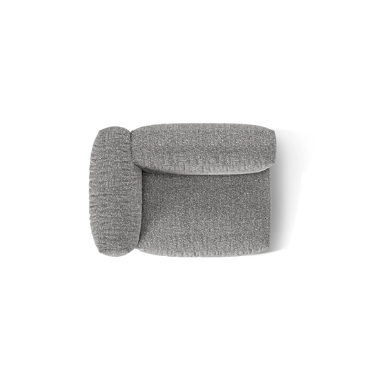 Boucle Modul Left, "Martina", 1 Seat, 120x106x75, Graphite
