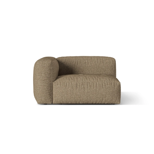 Boucle Modul Left, "Martina", 1 Seat, 120x106x75, Cappuccino