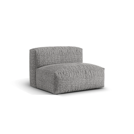 Boucle Modul Armless, "Martina", 1 Seat, 106x90x75, Graphite