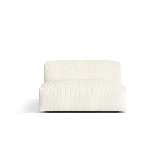 Boucle Modul Armless, "Martina", 1 Seat, 132x106x75, Ivory
