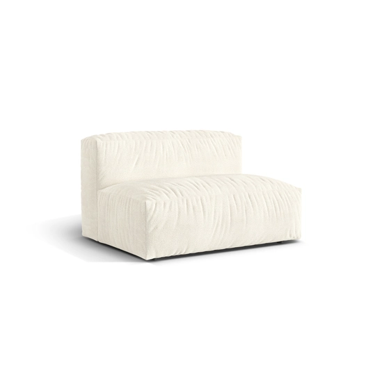 Boucle Modul Armless, "Martina", 1 Seat, 132x106x75, Ivory
