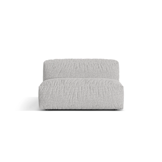Boucle Modul Armless, "Martina", 1 Seat, 132x106x75, Silver