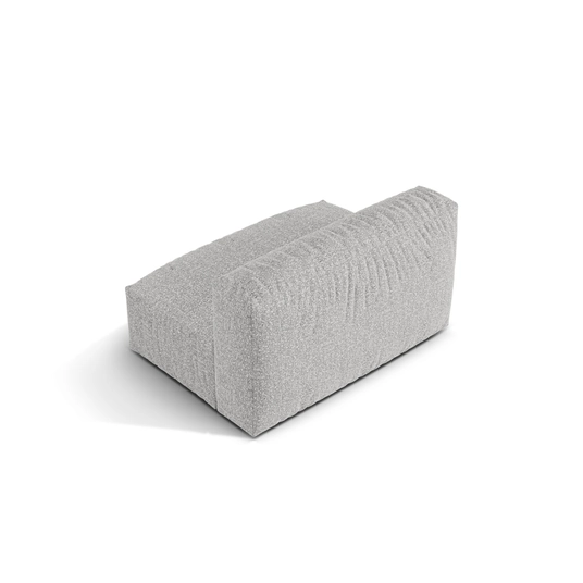 Boucle Modul Armless, "Martina", 1 Seat, 132x106x75, Silver