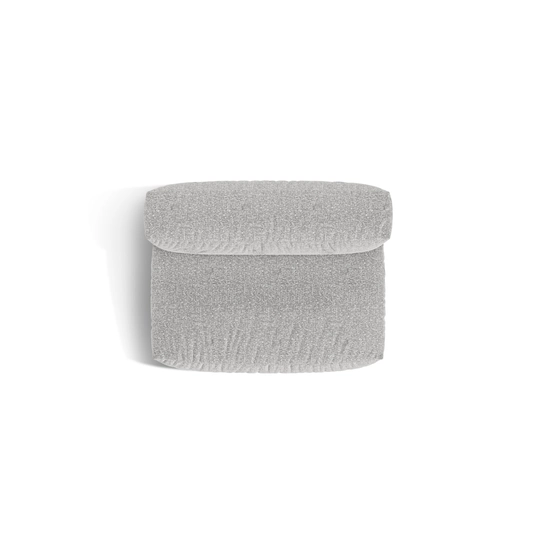 Boucle Modul Armless, "Martina", 1 Seat, 132x106x75, Silver